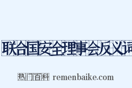 联合国安全理事会反义词是什么意思的图片